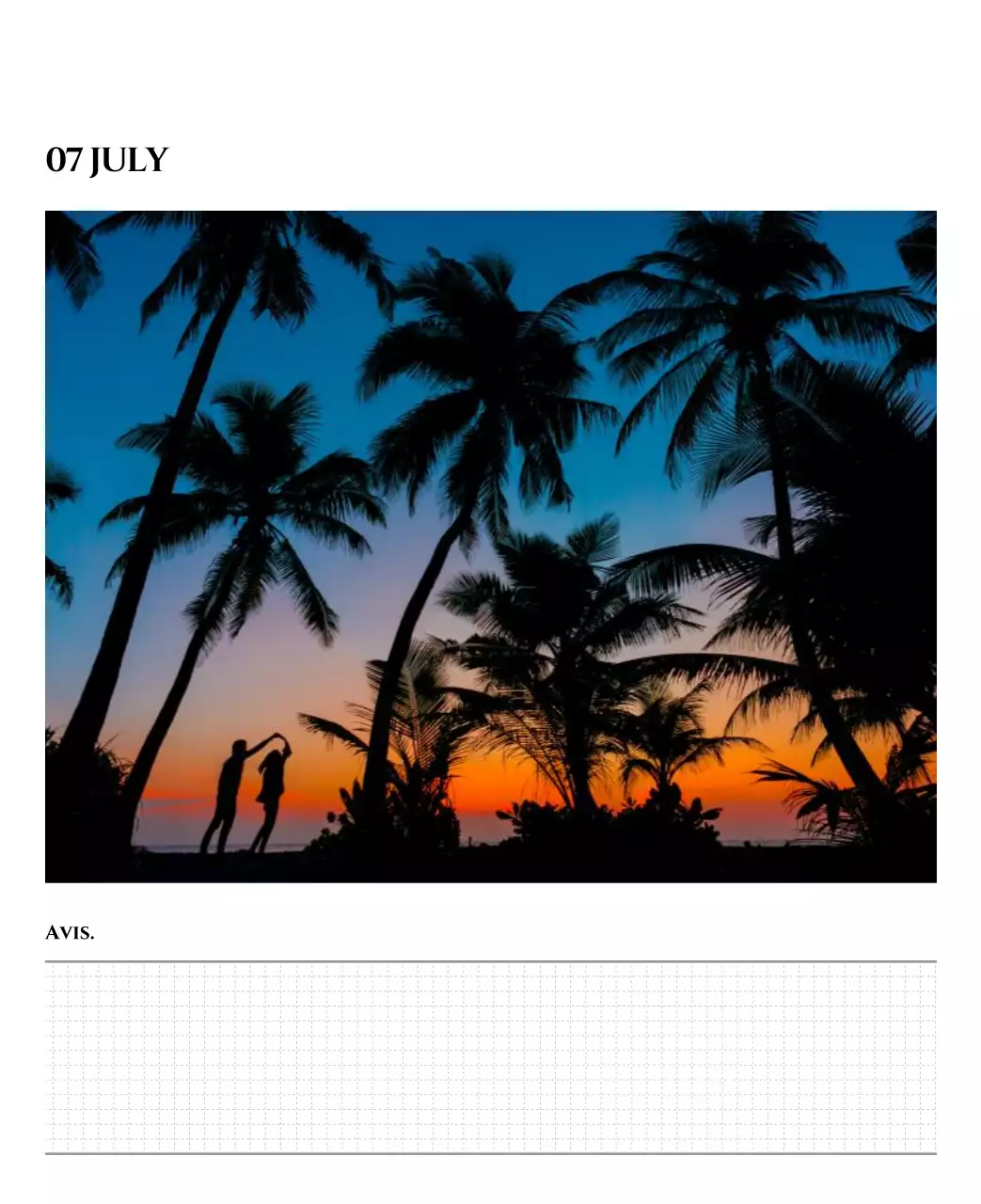 Calendrier simple avec un concept de photographie de voyage émotionnel en noir et blanc