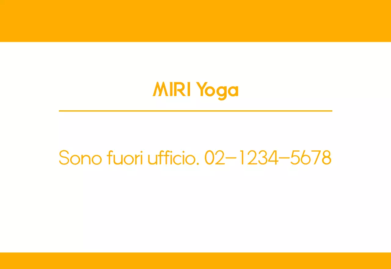 Calendario promozionale arancione dello yoga minimalista