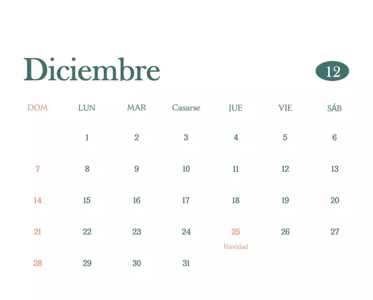Un moderno calendario de cafeterías con recomendaciones para la bebida del mes