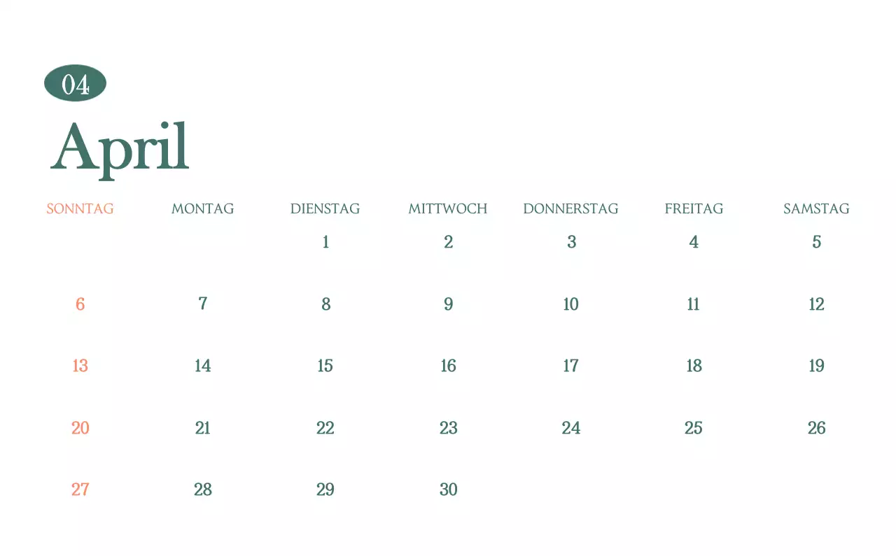 Ein moderner Café-Kalender mit Empfehlungen für das Getränk des Monats