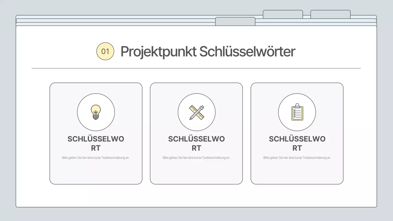 Ein einfacher, grauer Geschäftsplan