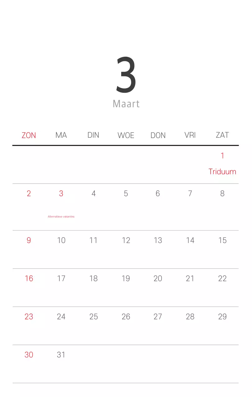 Witte schone botanische natuurkalender