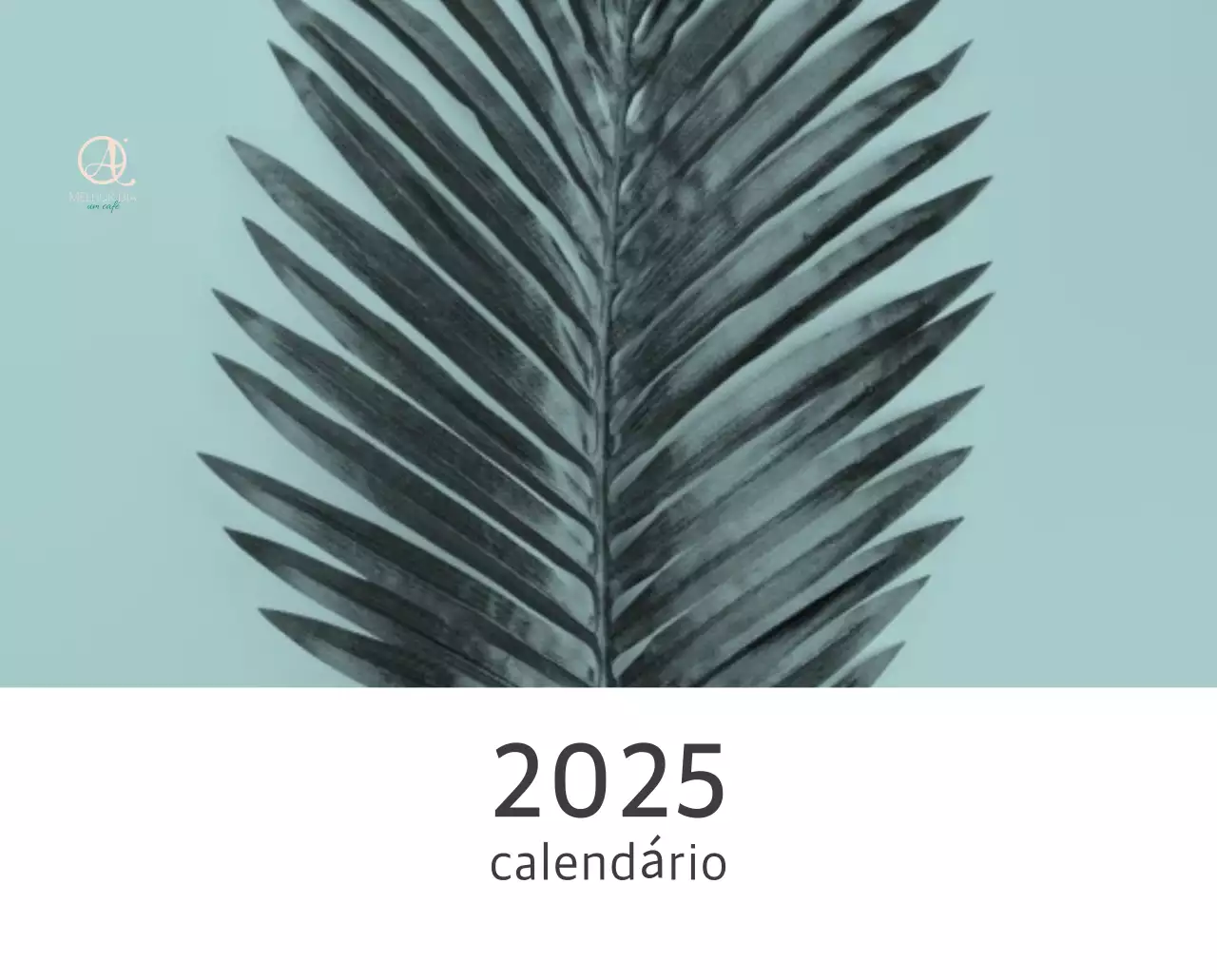 Calendário botânico da natureza branco e limpo