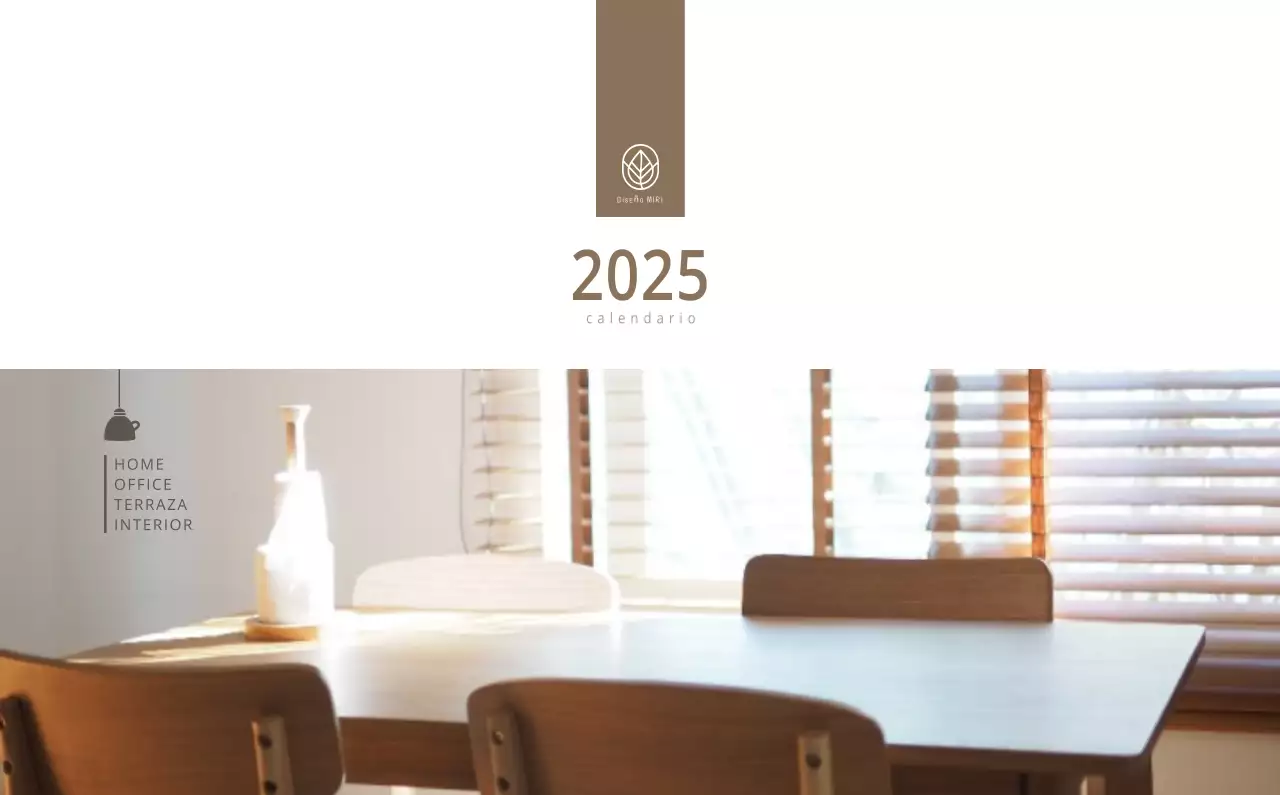 Calendario interior minimalista beige