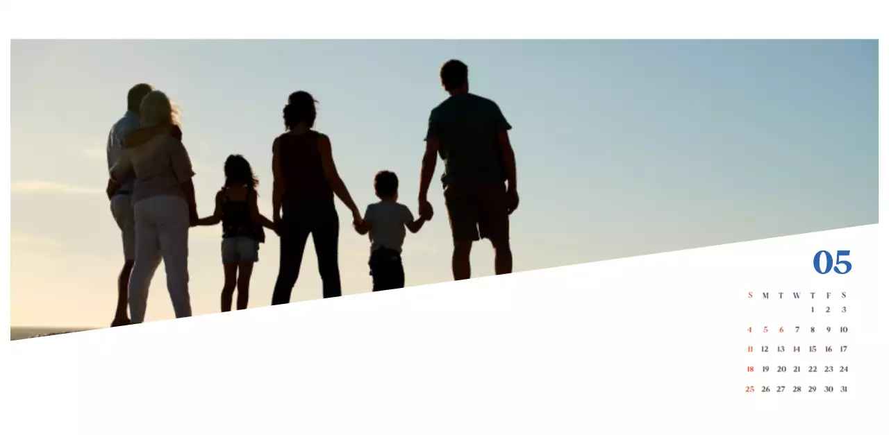 Calendrier hospitalier moderne bleu