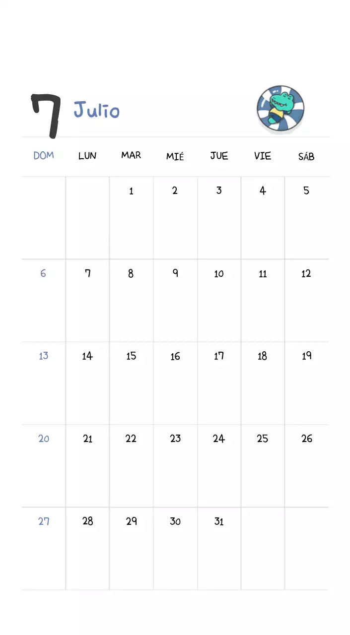 Un calendario con un bonito concepto de ilustración de Ago