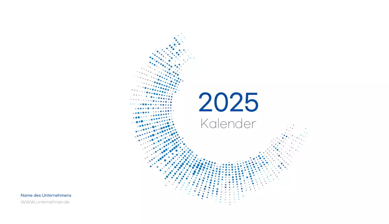 Blauer moderner Kalender Kalender