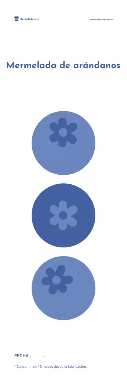 Etiquetas azules minimalistas para alimentos