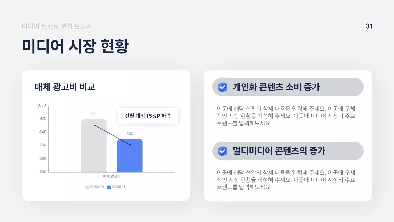 남색 모던 마케팅 분석 보고서