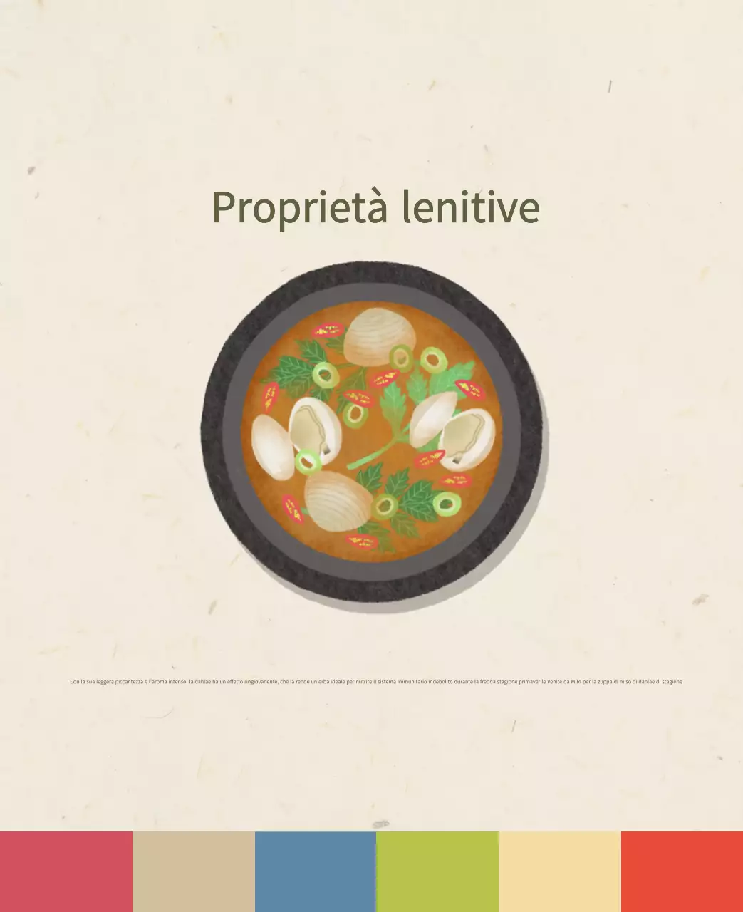 Calendario alimentare tradizionale beige