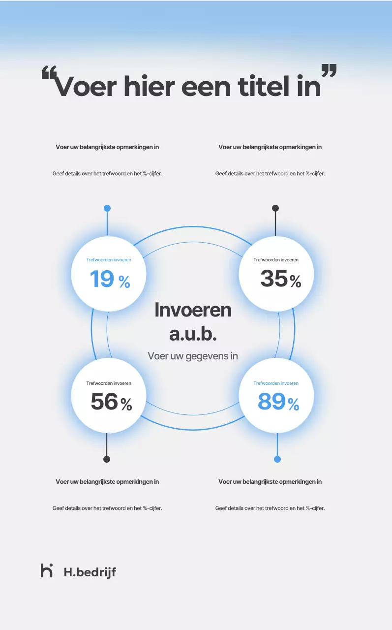 Blauw verloop minimalistische bedrijfspromotie
