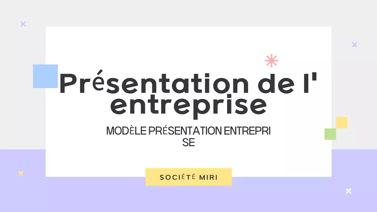 Prospectus avec des formes simples en violet et gris