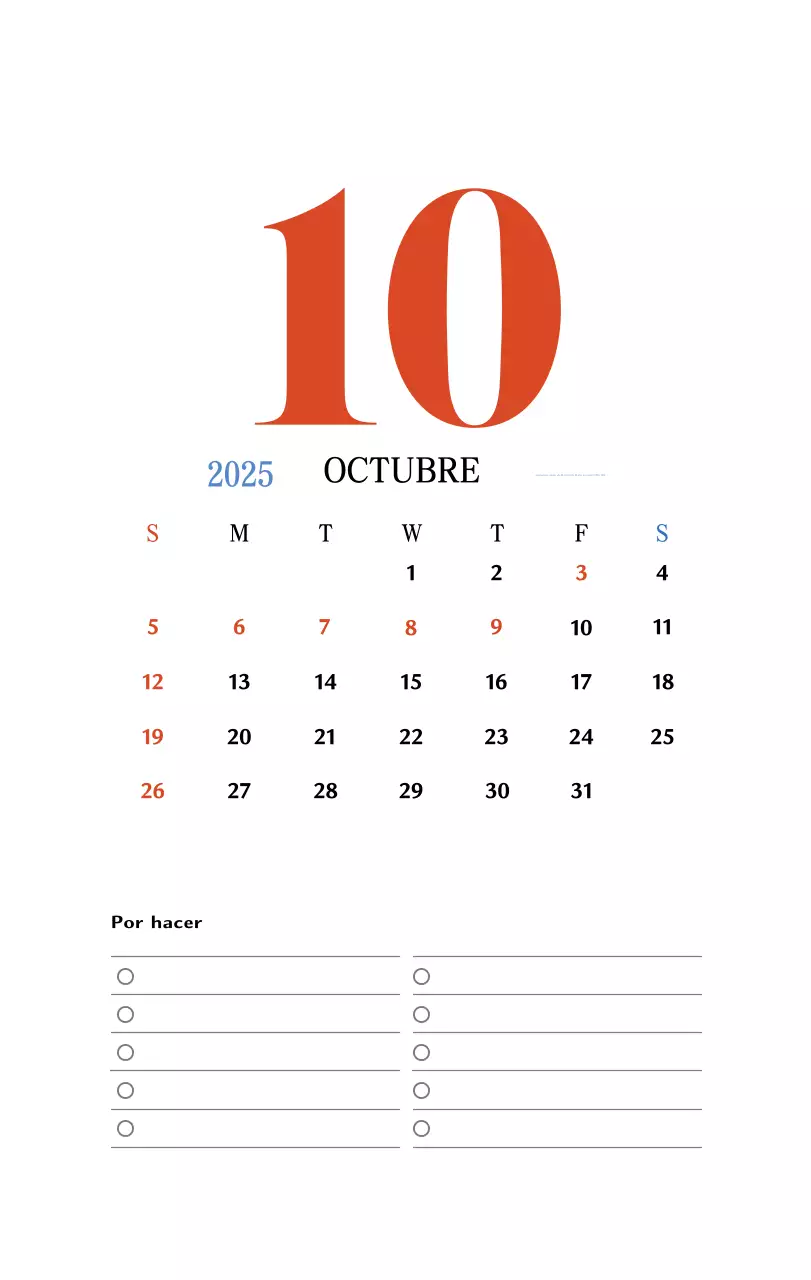 Calendario retro concept memory en rojo