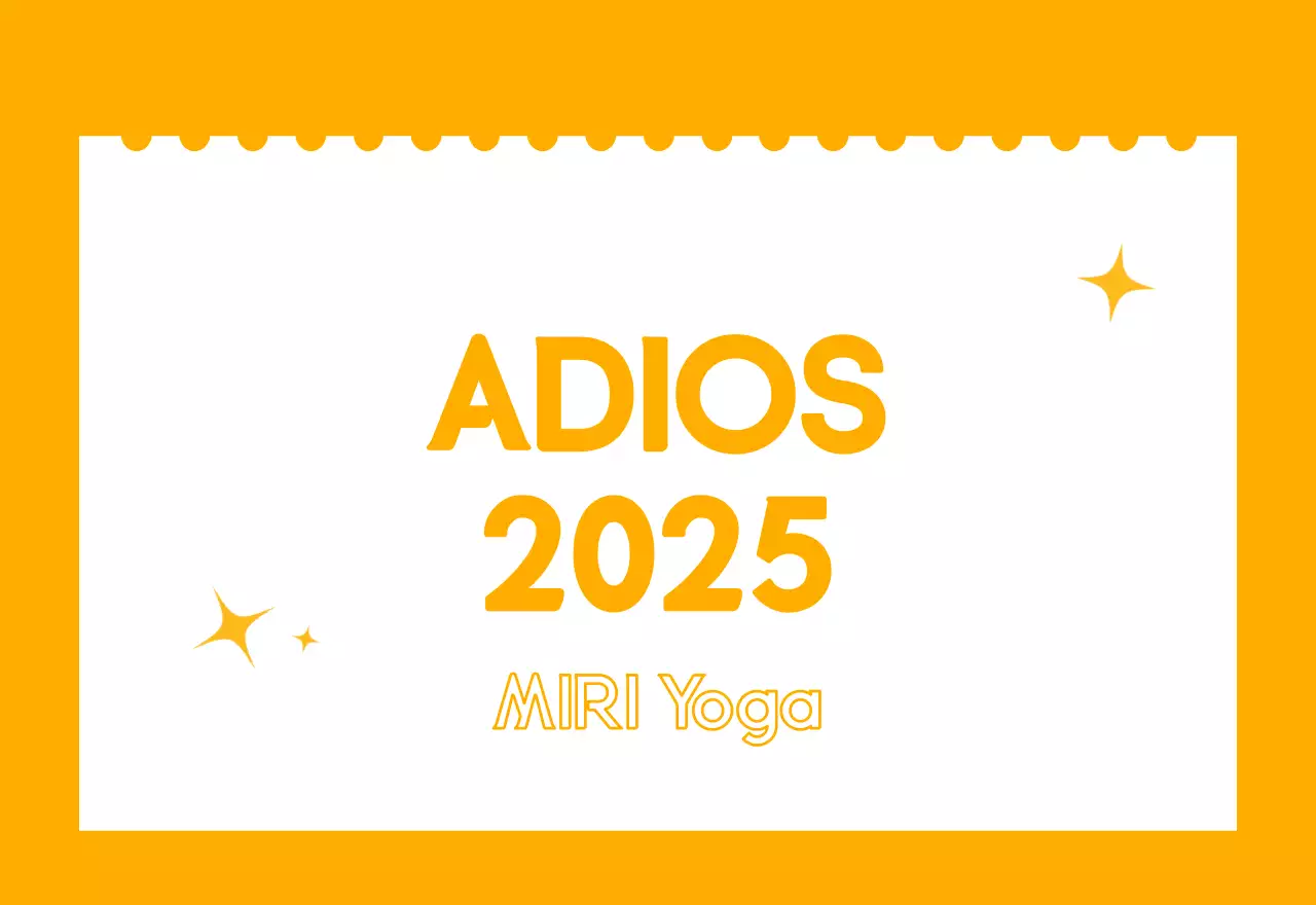 Calendario promocional de yoga minimalista naranja