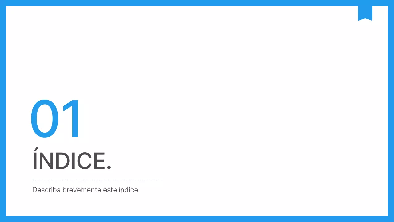 Informe corporativo sencillo en azul y blanco