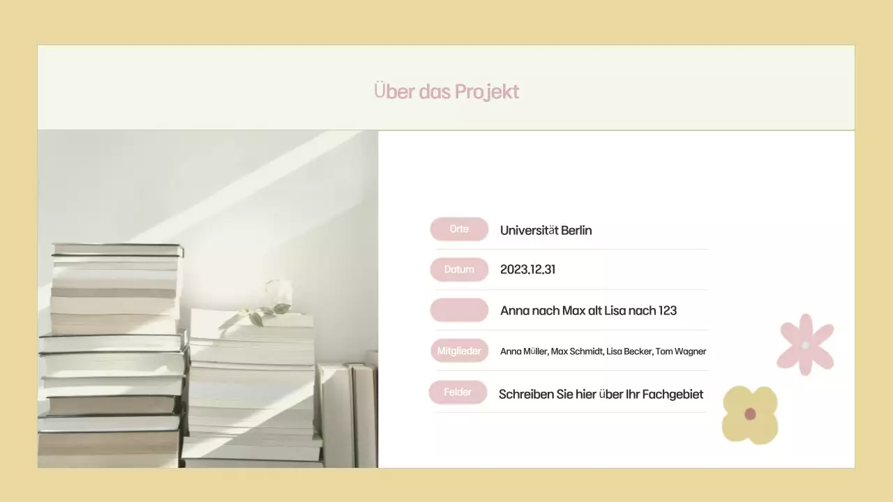 Planung eines beigen und einfachen Projektvorschlags