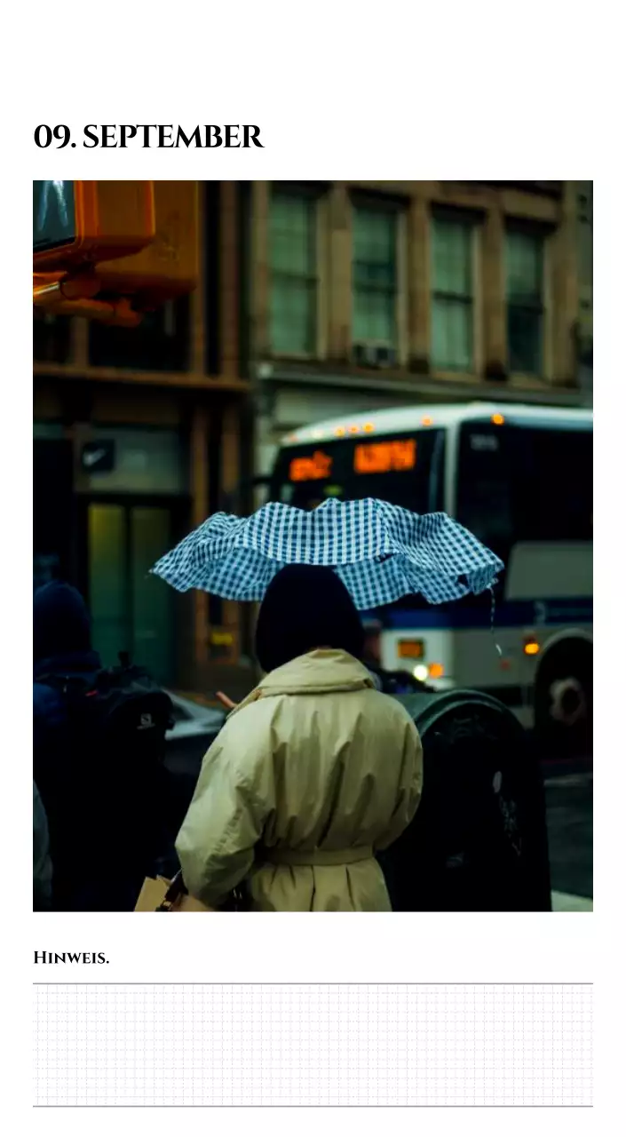 Einfacher Kalender mit schwarzer und weißer emotionaler Reisefotografie Konzept