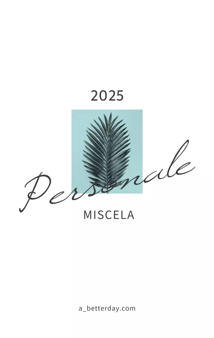 Calendario botanico naturale bianco e pulito