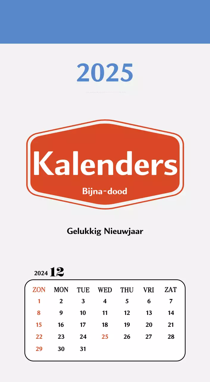 Retro concept memory kalender in rood