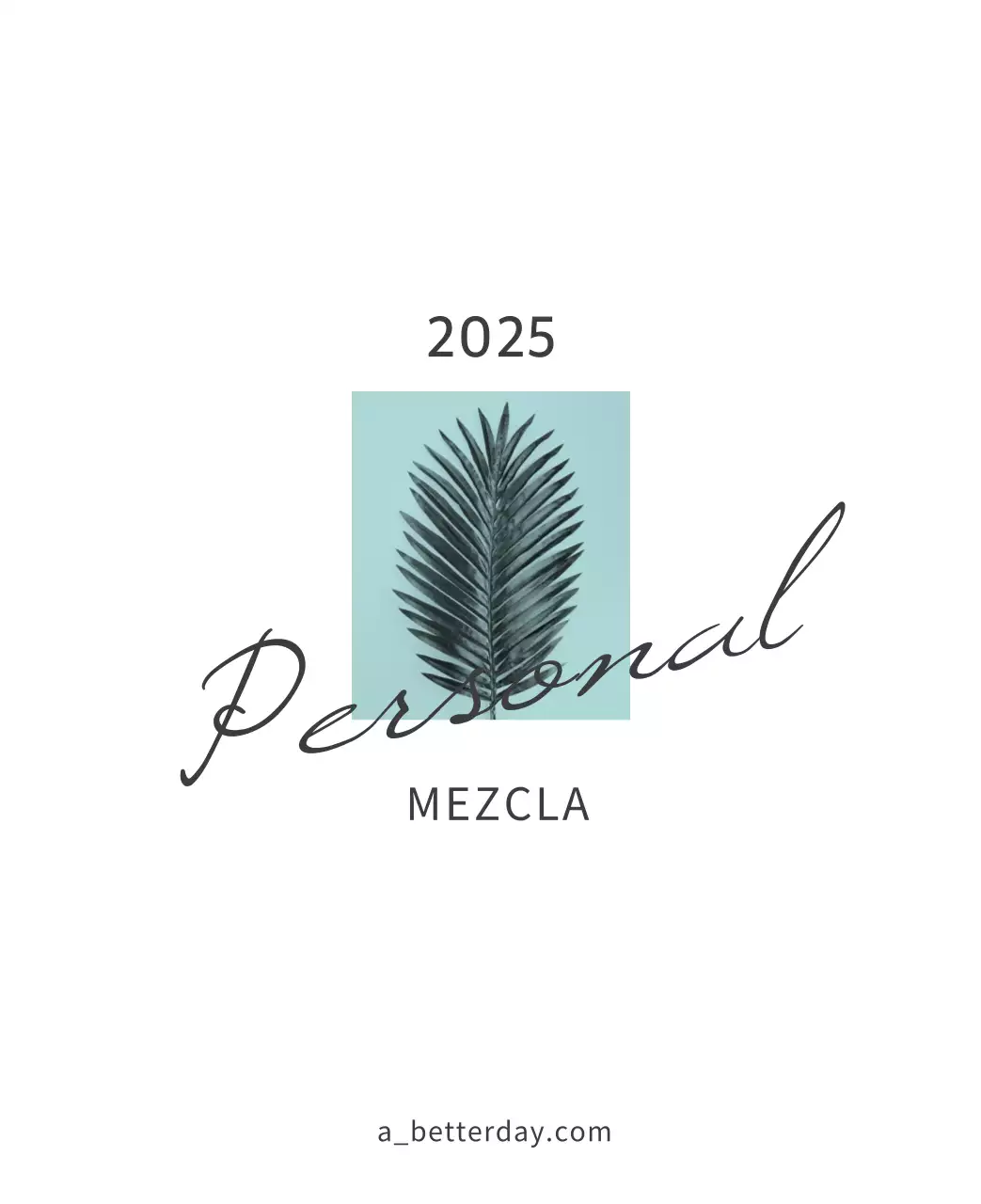 Calendario blanco de naturaleza botánica limpia