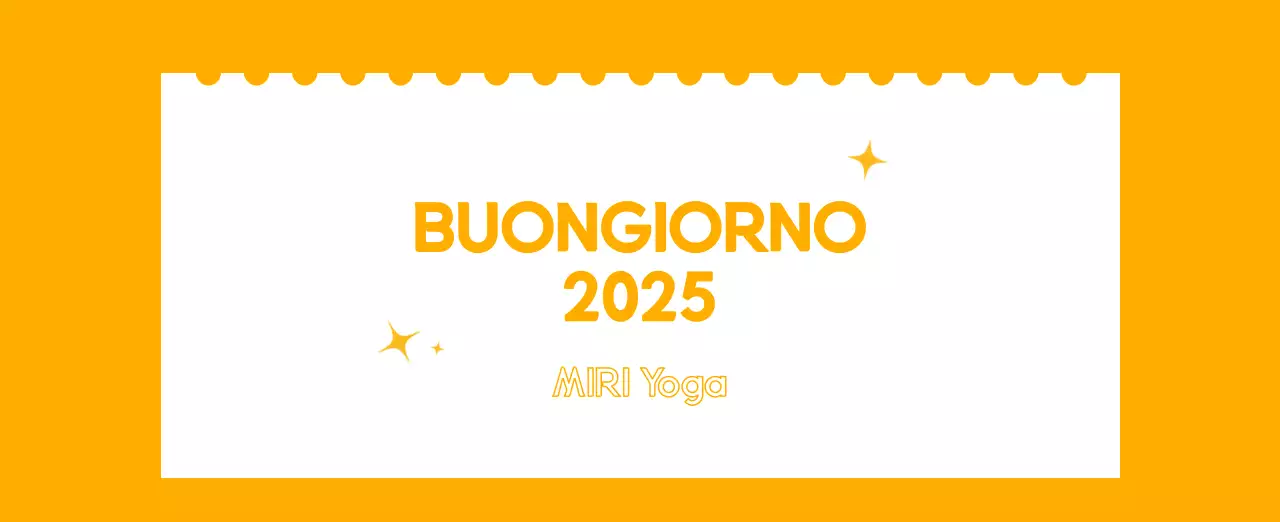 Calendario promozionale arancione dello yoga minimalista
