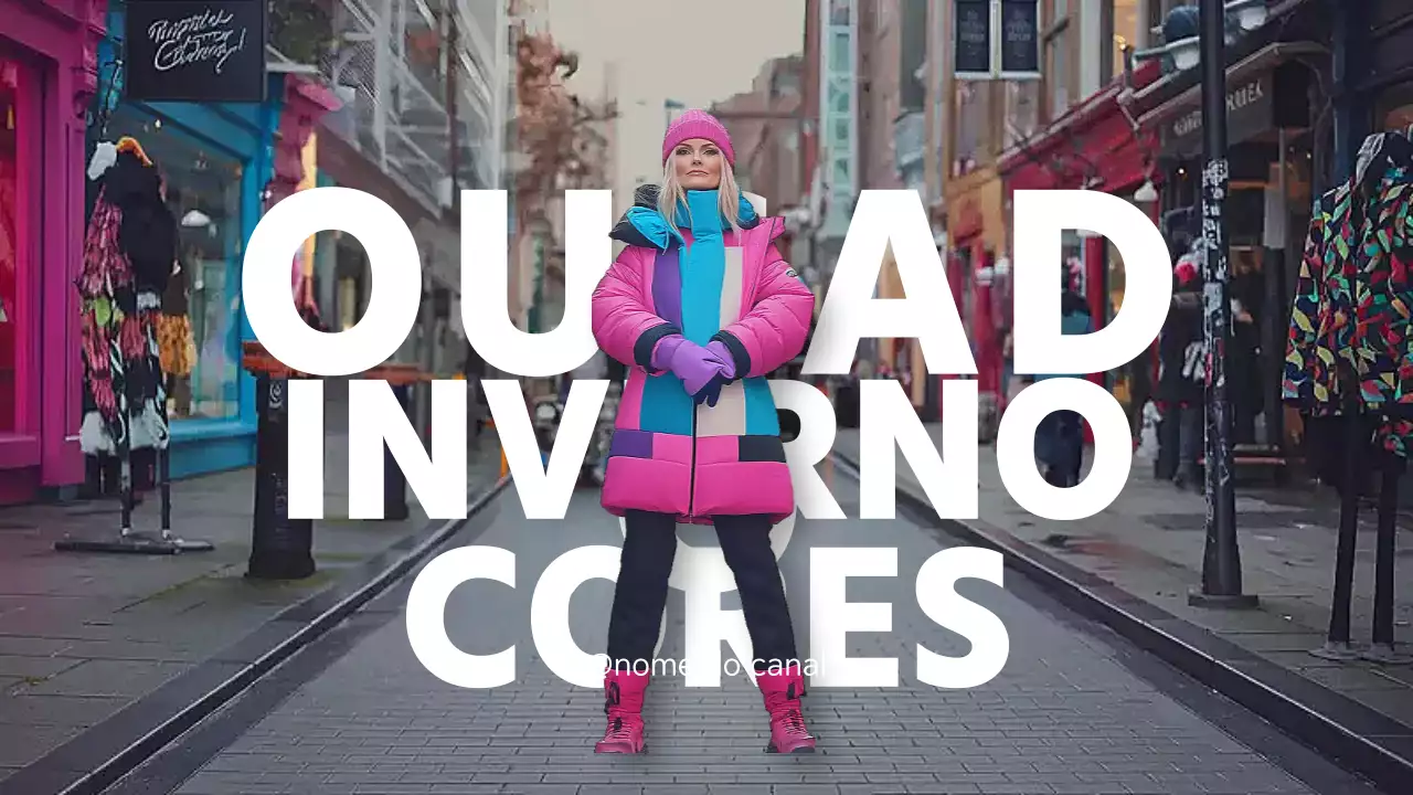 Anúncio de moda colorido e arrojado