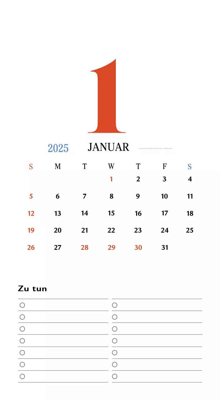 Retro-Konzept Erinnerungskalender in rot