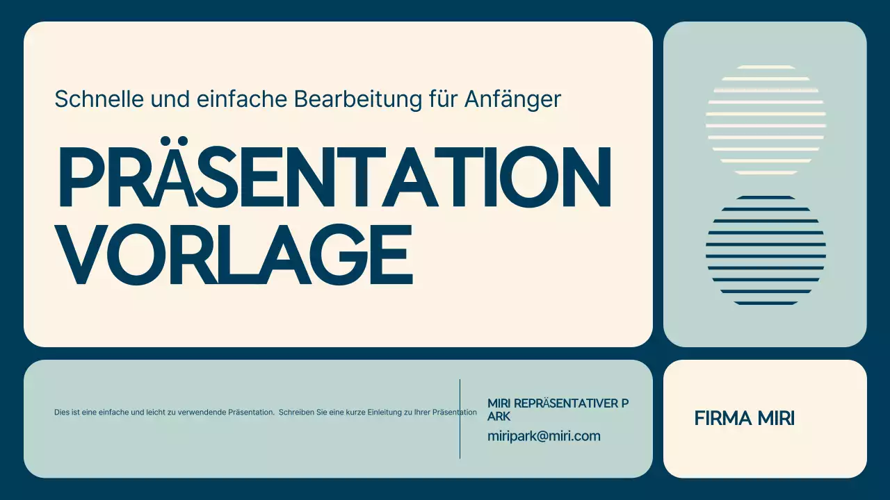 Einführung in Mint Simple Presentations