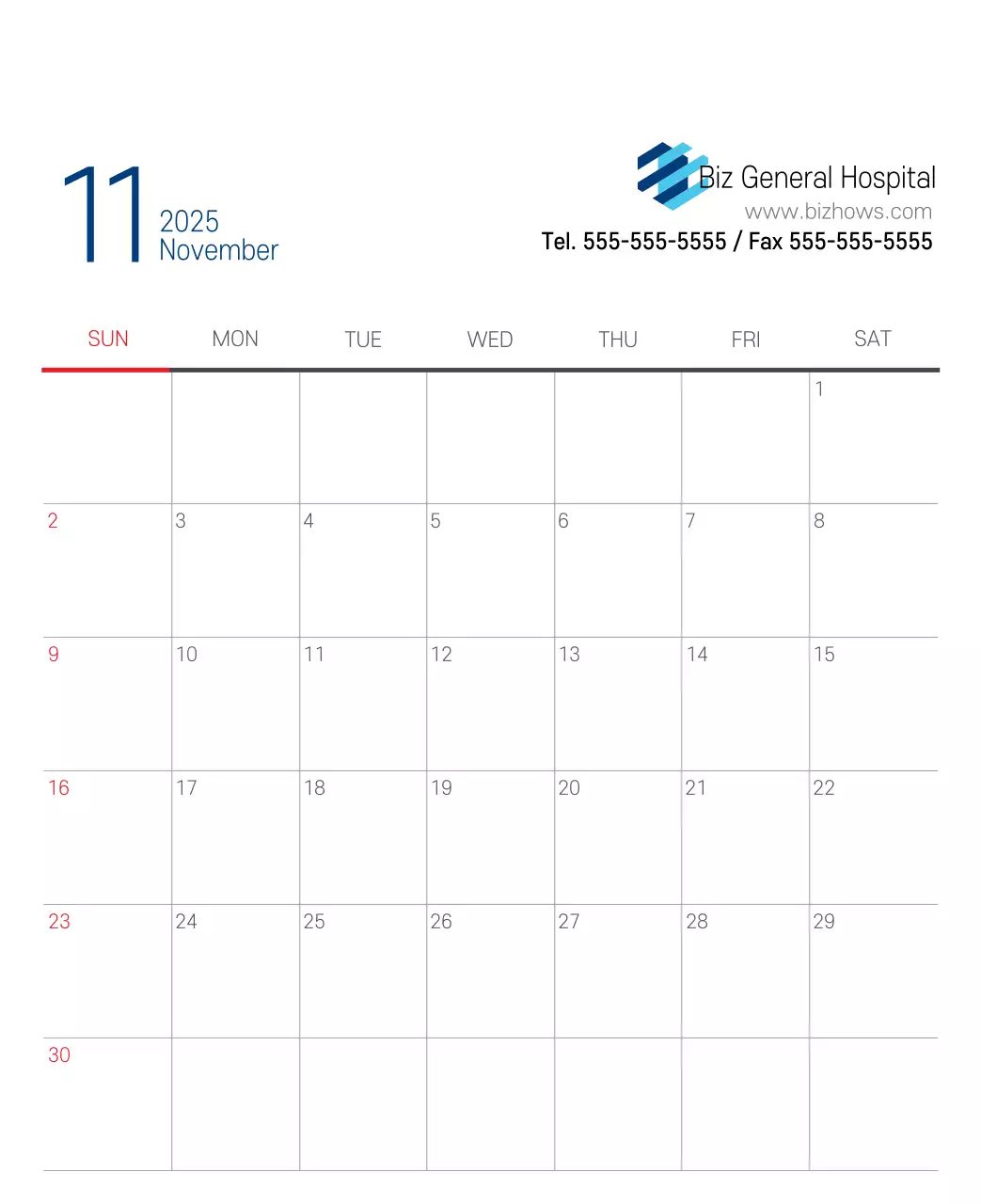 Kalender Promosi Rumah Sakit Sederhana Putih Angkatan Laut