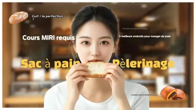 Publicité jaune pour une boulangerie moderne