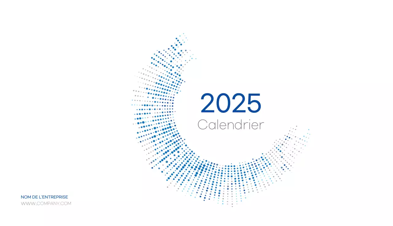 Calendrier moderne bleu Calendrier