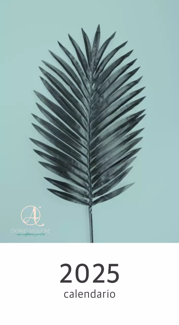 Calendario botanico naturale bianco e pulito