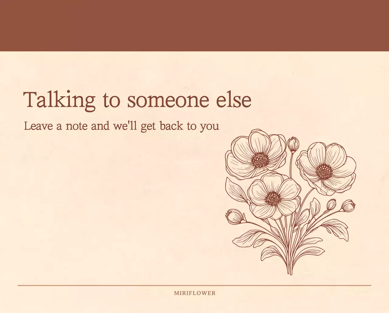 Kalender toko bunga sentimental dengan konsep kertas tenun berwarna coklat muda dan coklat