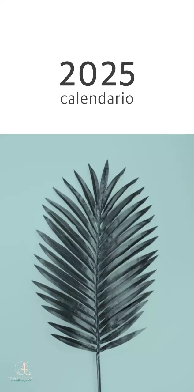 Calendario botanico naturale bianco e pulito