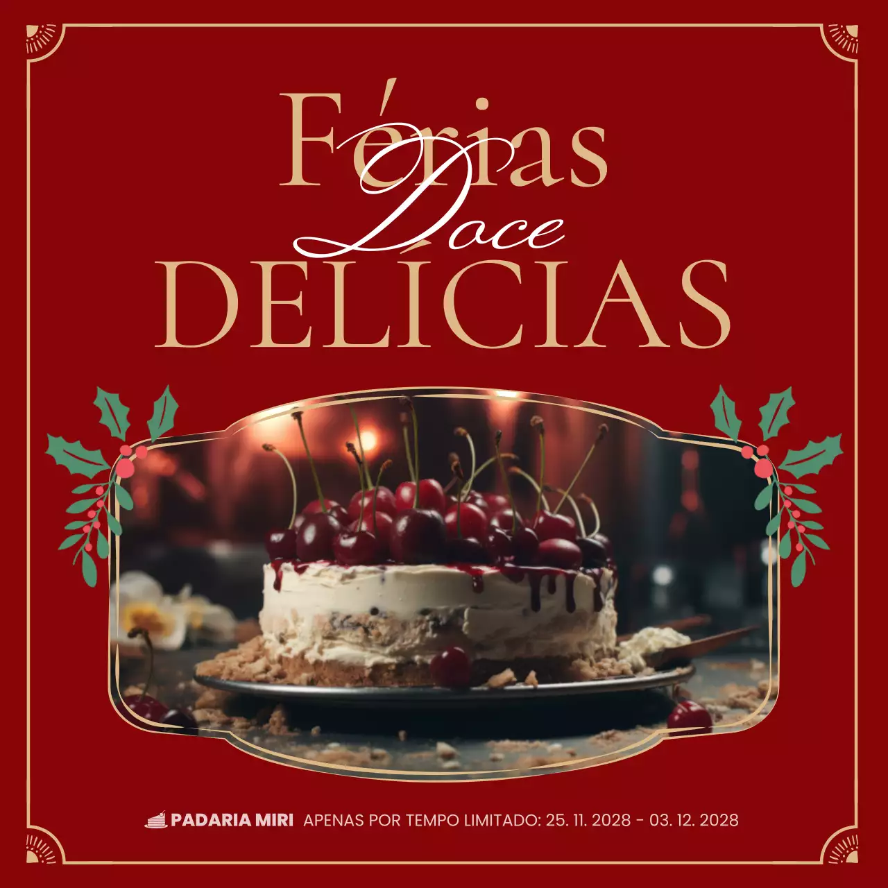 promoção sobremesa clássica vermelha