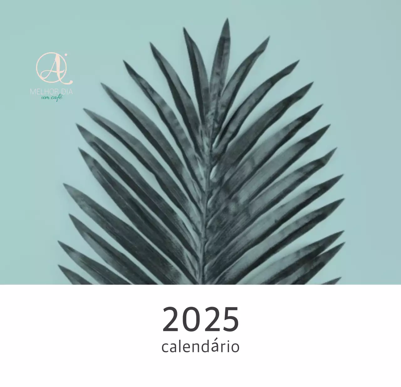 Calendário botânico da natureza branco e limpo