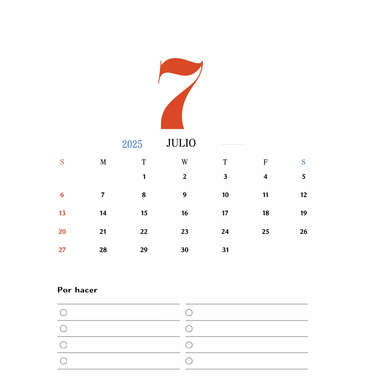 Calendario retro concept memory en rojo