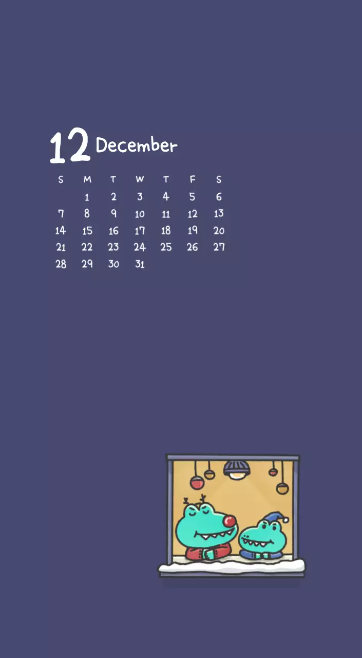 A calendar with a cute Argo illustration concept