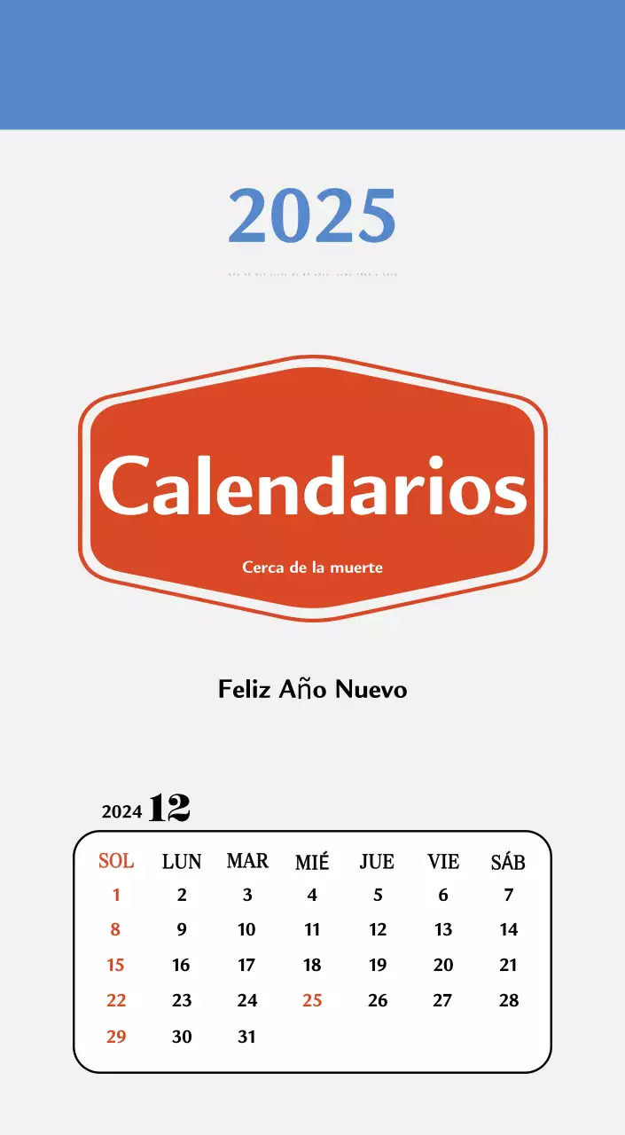 Calendario retro concept memory en rojo