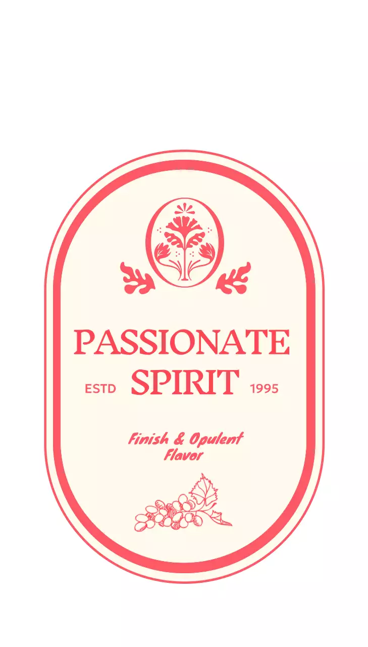 Logo desain vintage berwarna merah