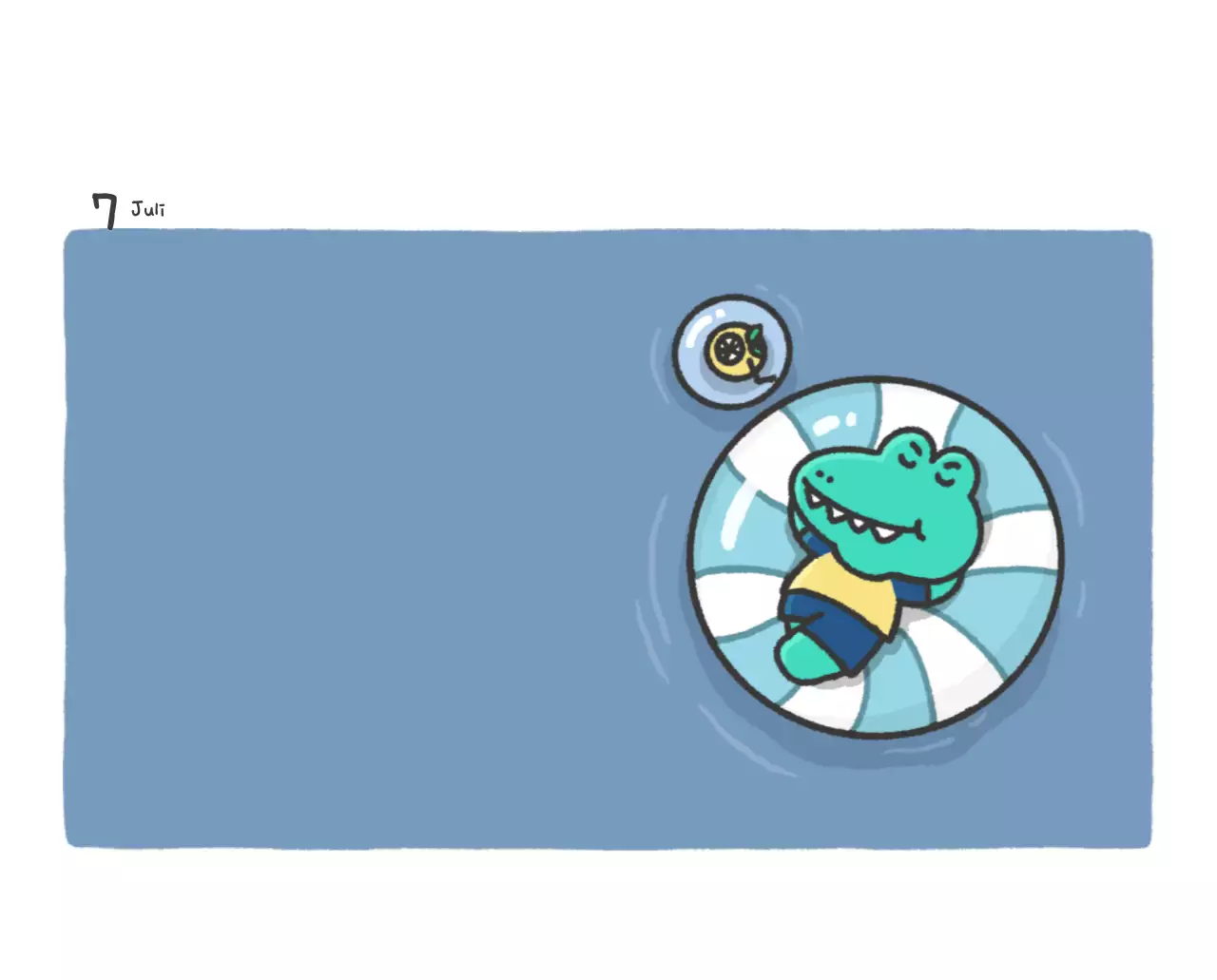 Ein Kalender mit einem niedlichen Ago-Illustrationskonzept