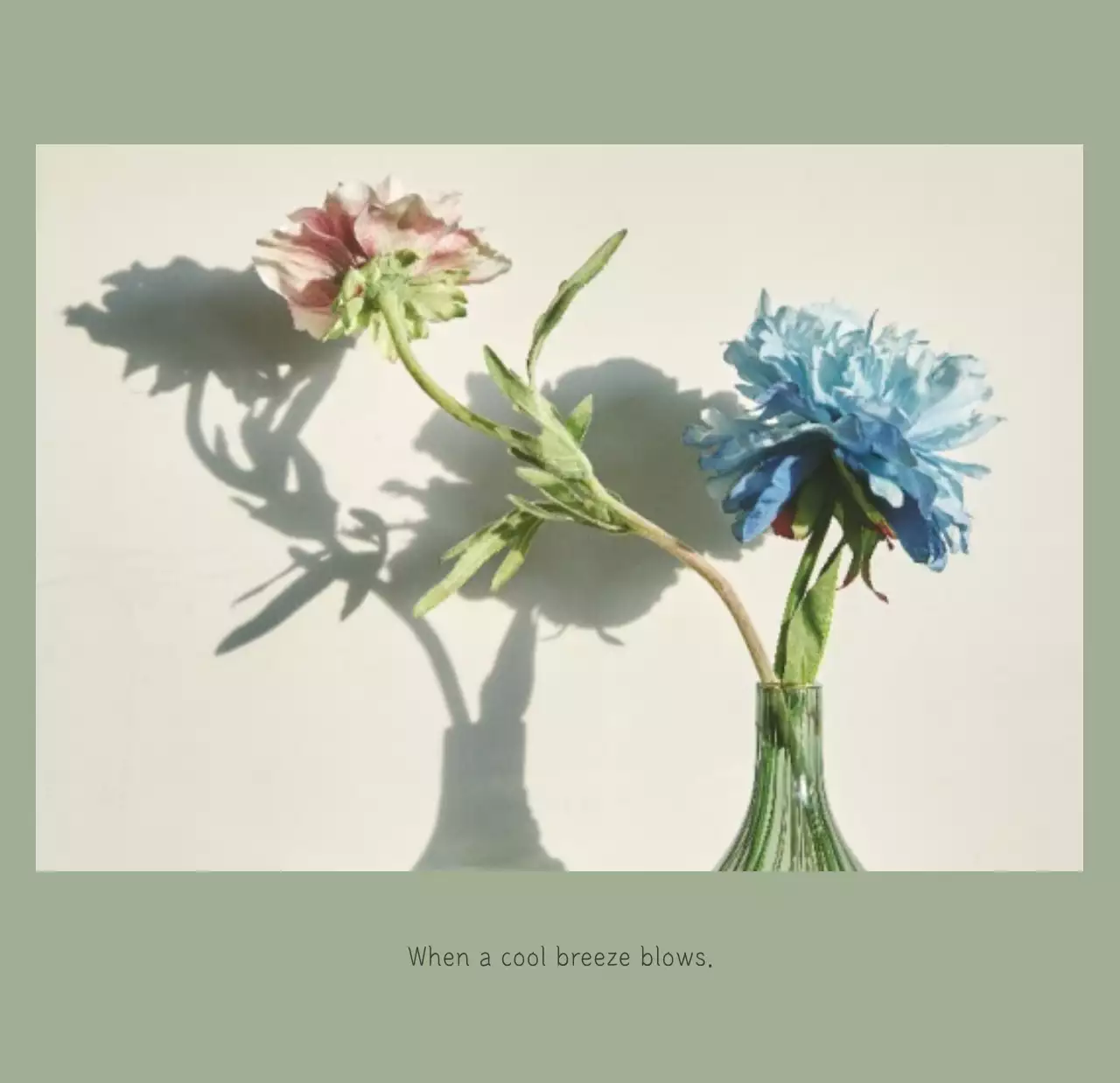 Kalender alam botani putih bersih