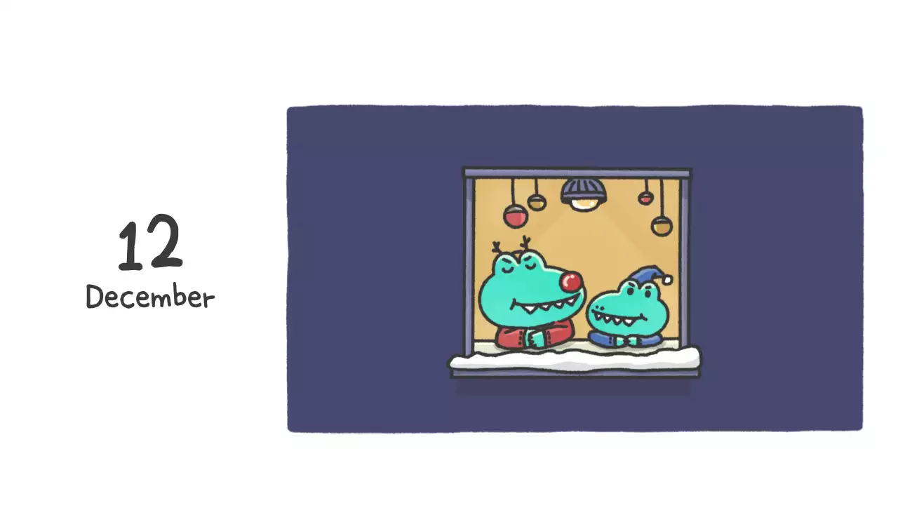 Een kalender met een schattig Ago-illustratieconcept