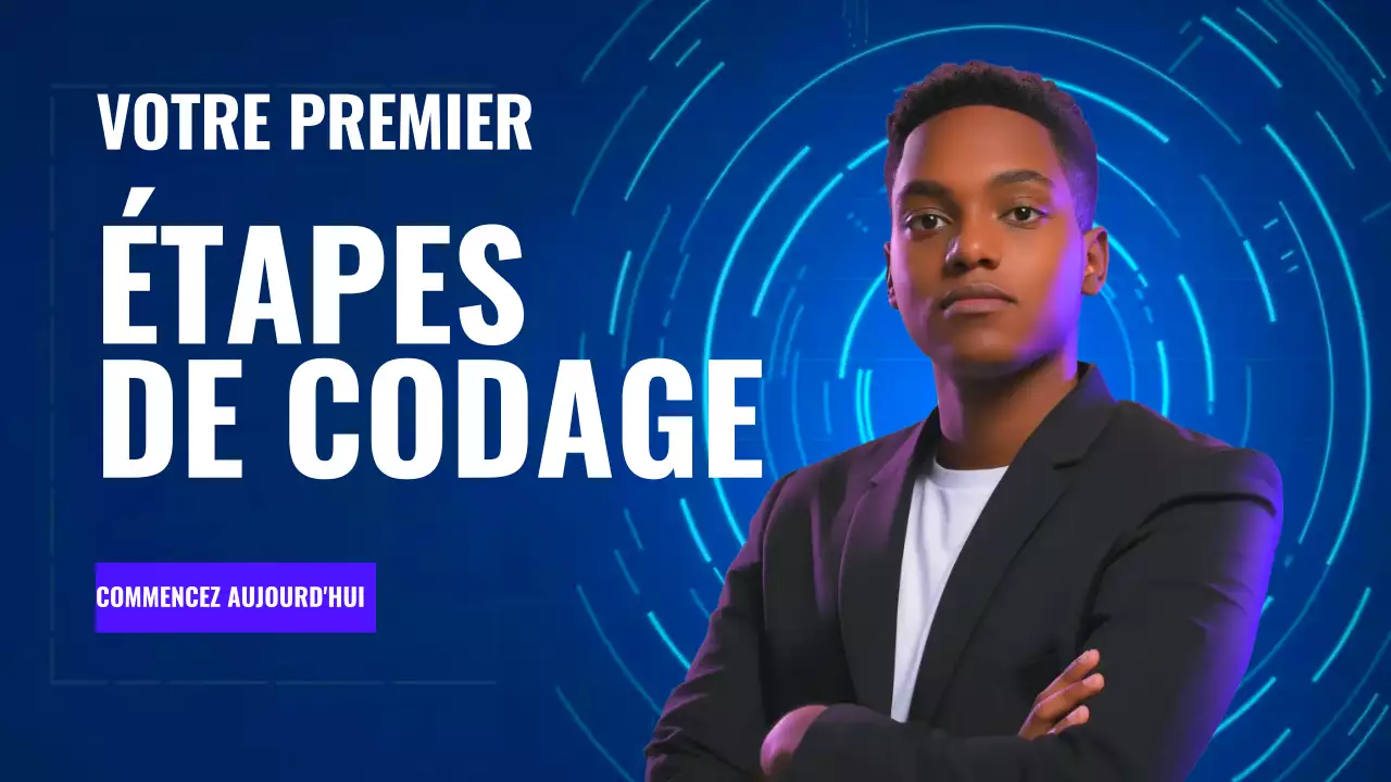 promotion du cours de codage blue modern