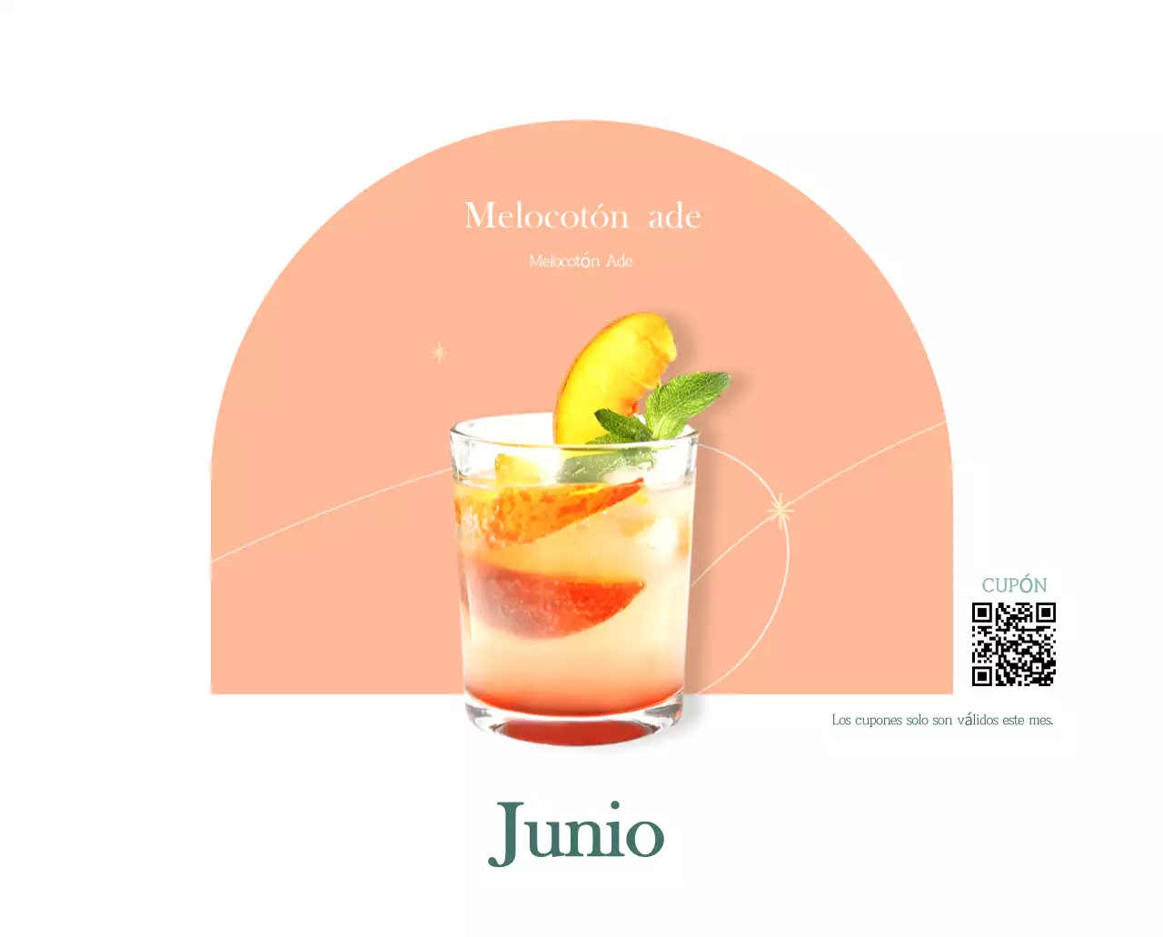 Un moderno calendario de cafeterías con recomendaciones para la bebida del mes