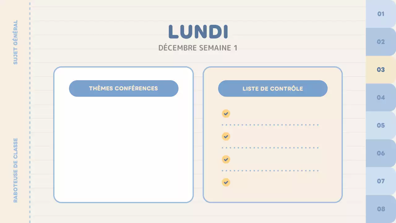 agenda de classe bleu uni