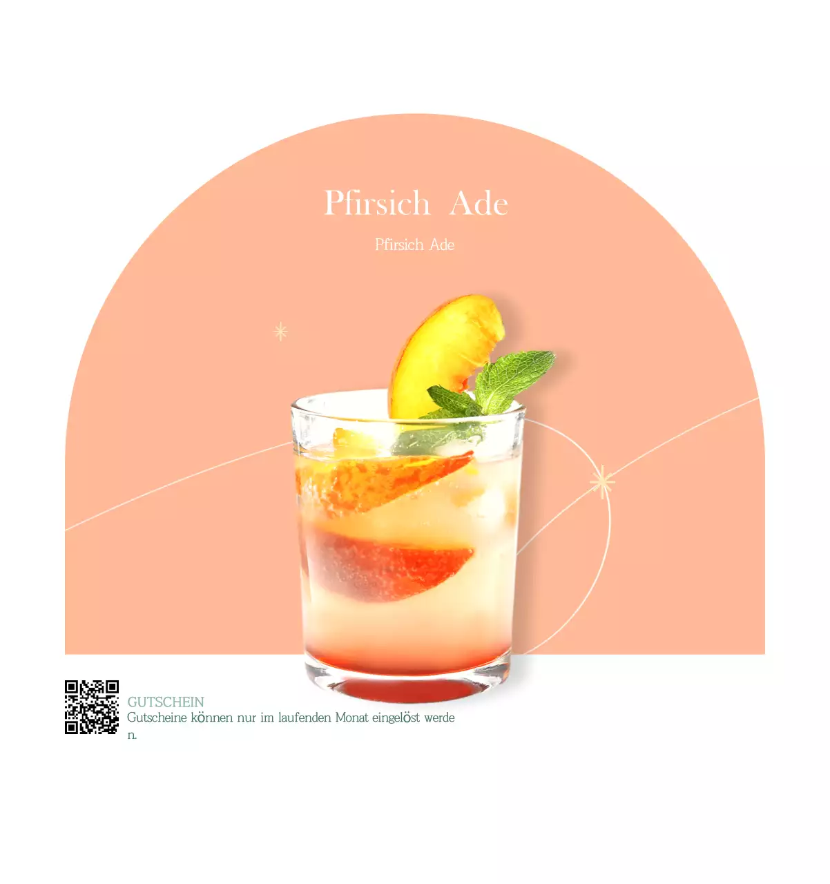 Ein moderner Café-Kalender mit Empfehlungen für das Getränk des Monats