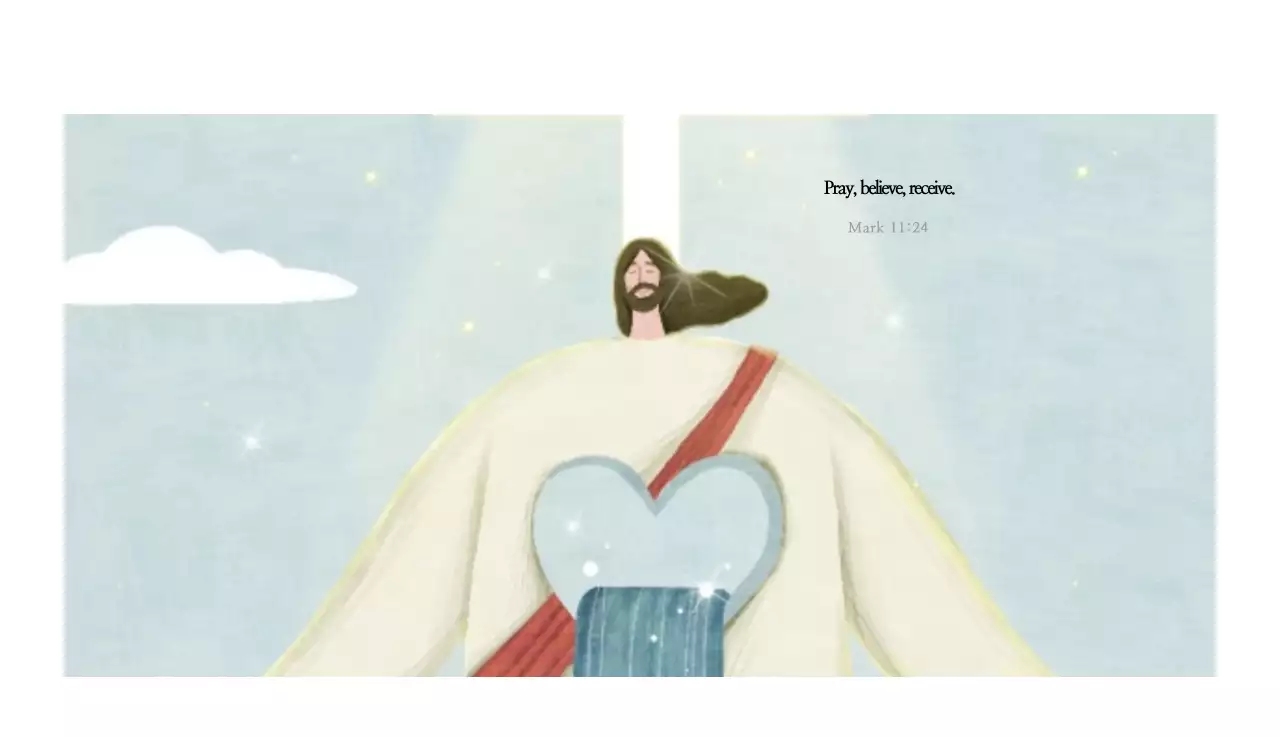 Ilustrasi gereja yang bersih dengan warna pastel