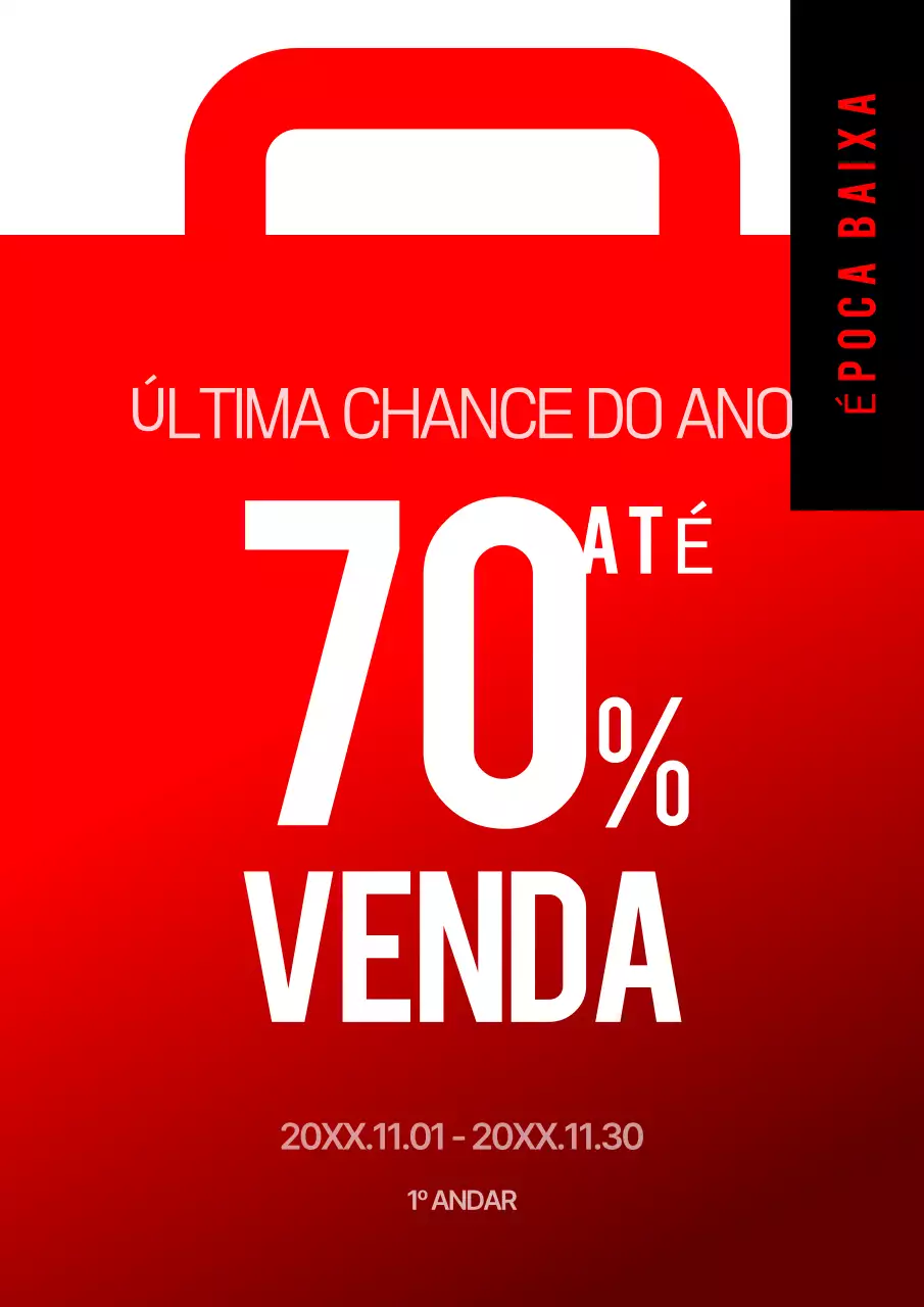 Anúncio de venda moderno vermelho