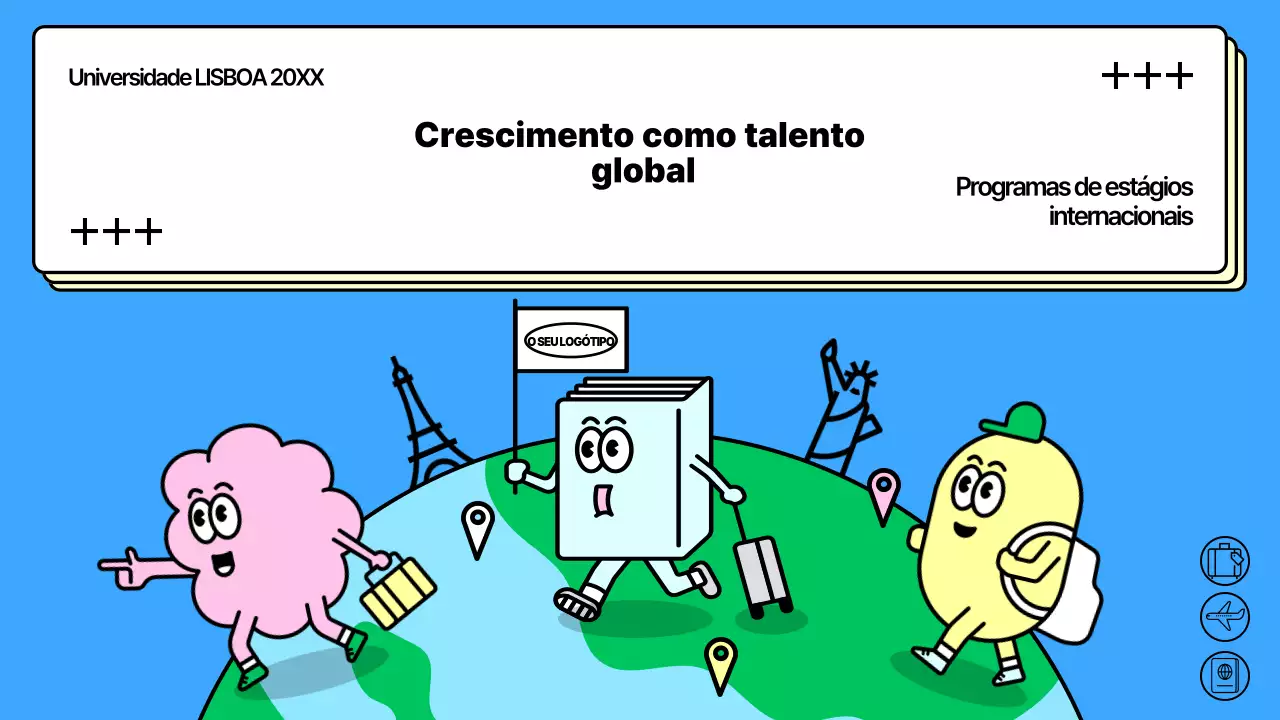 Programas de estudo no estrangeiro azuis